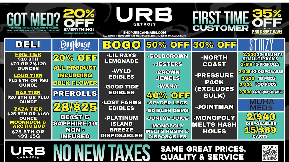 URB CANNABIS - DETROIT WE PRICE MATCH!!!