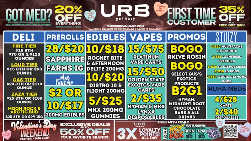 URB CANNABIS - DETROIT WE PRICE MATCH!!!