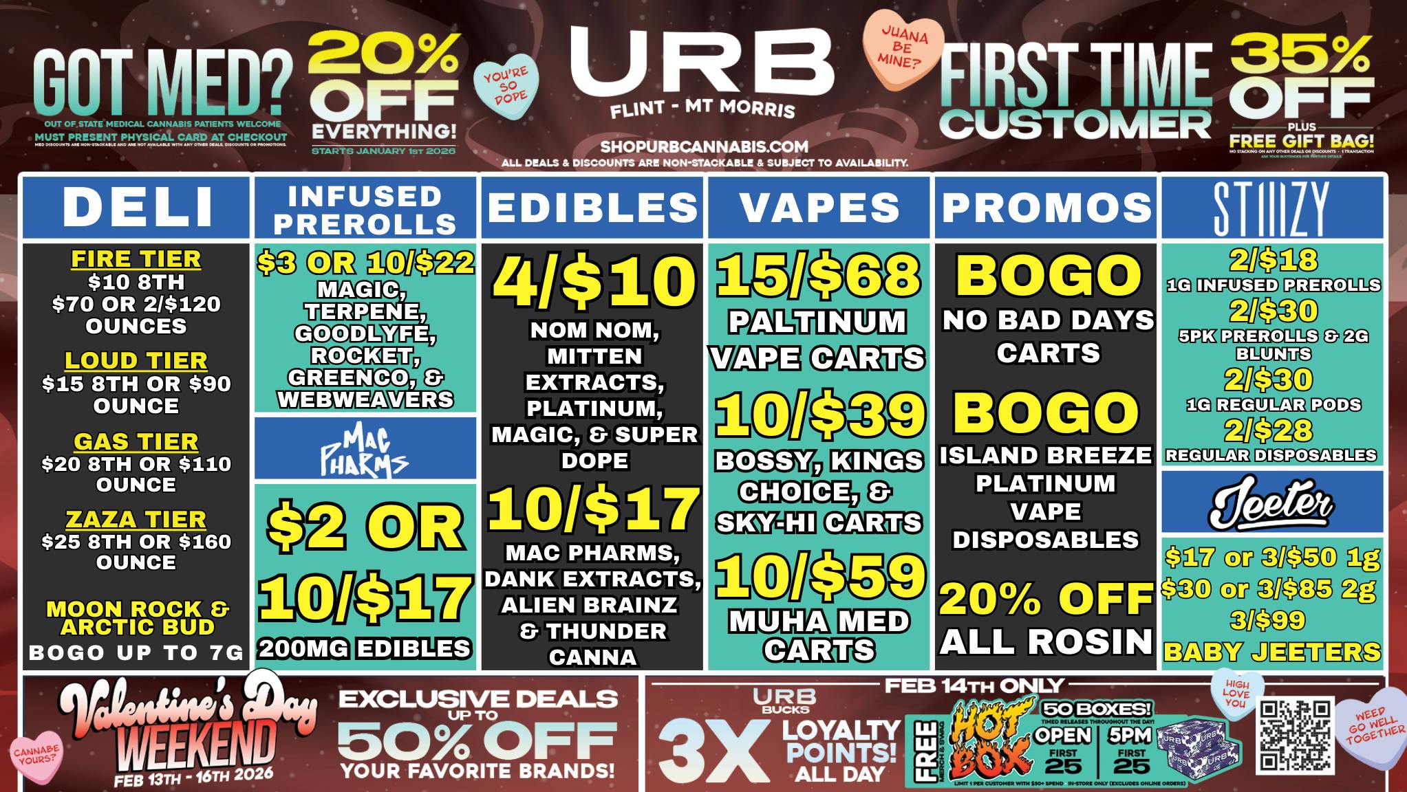 URB CANNABIS - MT. MORRIS - FLINT WE PRICE MATCH!!!