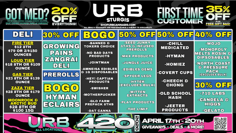 URB CANNABIS - STURGIS 420 PROMOS!!!!!