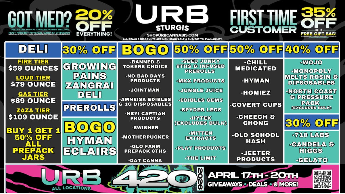 URB CANNABIS - STURGIS 420 PROMOS!!!!!!