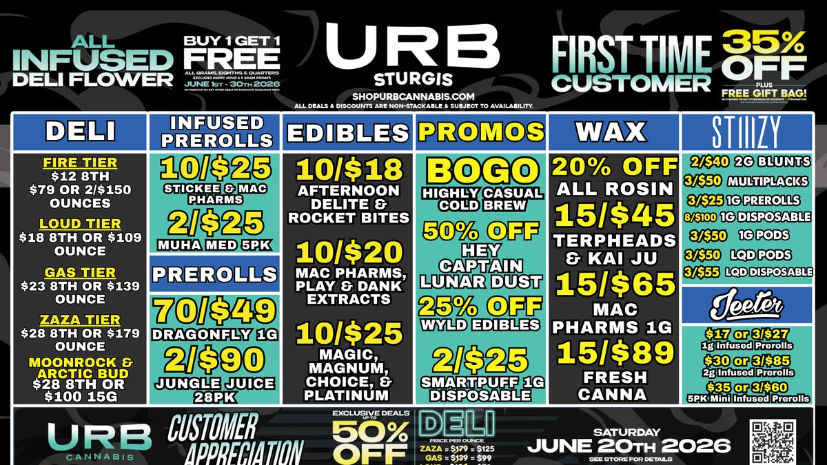 URB CANNABIS - STURGIS WE PRICE MATCH!!!!!!!!