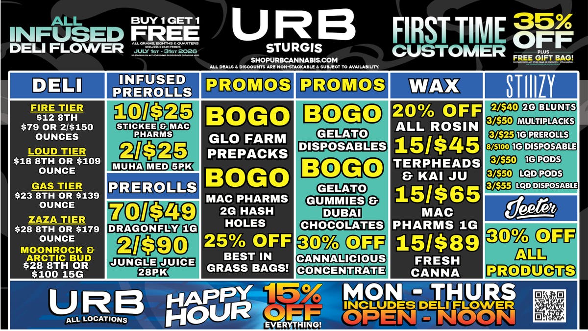 URB CANNABIS - STURGIS WE PRICE MATCH!!!!!!!!