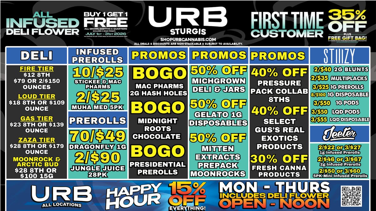URB CANNABIS - STURGIS WE PRICE MATCH!!!!!!!!