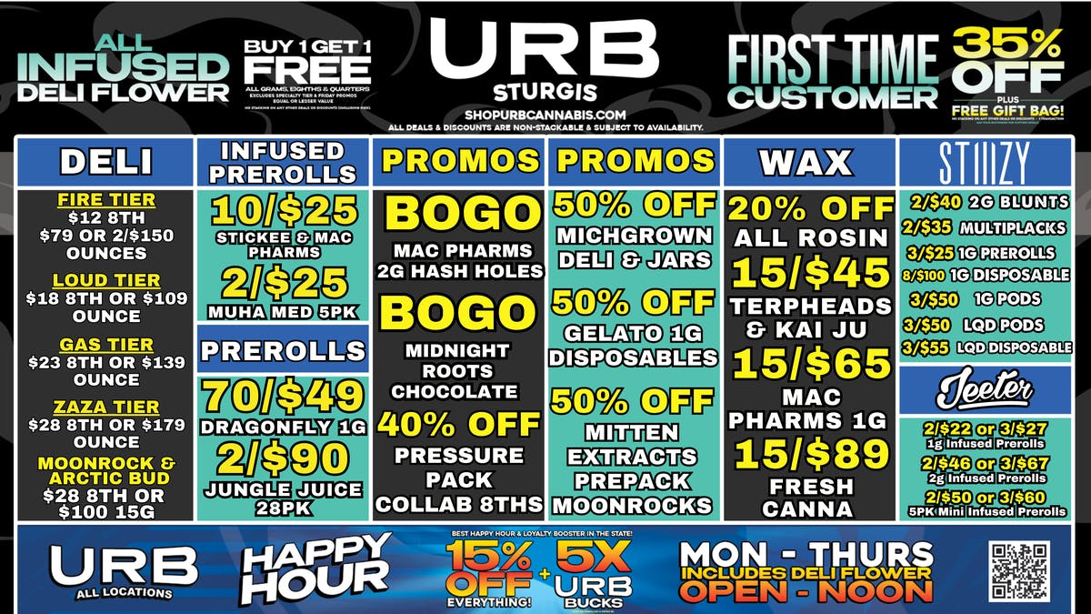URB CANNABIS - STURGIS WE PRICE MATCH!!!!!!!!