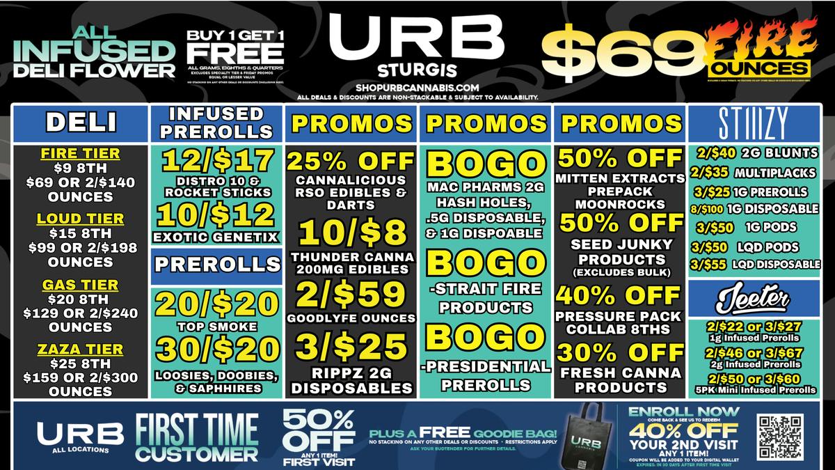 URB CANNABIS - STURGIS CLICK HERE FOR DEALS!!!