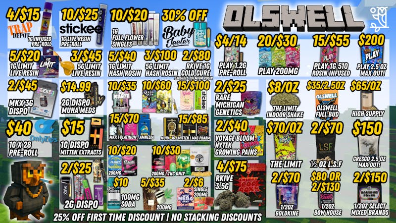 Olswell Cannabis Co 🦉CRAFT YOUR CART - OLSWELL WEEKLY DEALS! 🦉