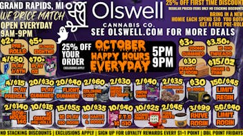 Olswell Cannabis Co 🦉Olswell Grand Rapids, 10/10 LIVE DEALS! 🤑
