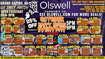 Olswell Cannabis Co GRAND RAPIDS OLSWELL DEALS 🦉10.17-10.19 🎃