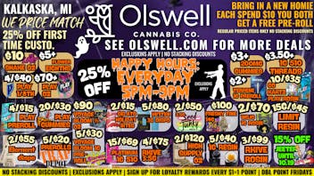 Olswell Cannabis Co - Kalkaska KALKASKA, OLSWELL CANNABIS🍂DEALS 10.17-10.19🦉🍂