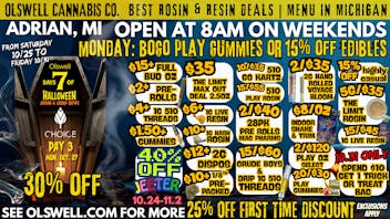 Olswell Cannabis Co Olswell, Adrian 7 Spook Days Of DEALS! 🦉