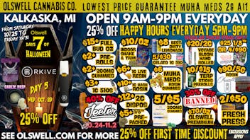 Olswell Cannabis Co - Kalkaska 🦉OLSWELL, KALKASKA HAUNTED HOURS 5PM-9PM