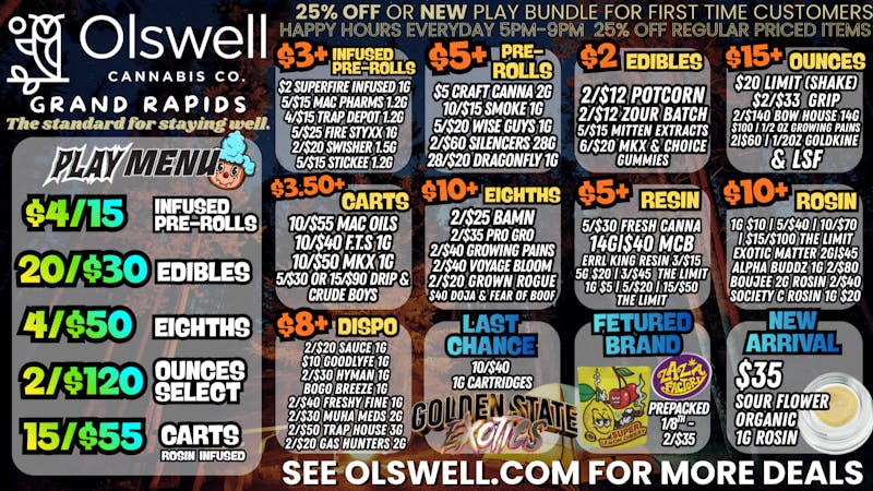 Olswell Cannabis Co OLSWELL NOVEMEBER LIVE DEALS!