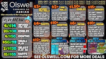 Olswell Cannabis Co Olswell, Adrian LIVE DEALS! 🦉 11.6-11.9