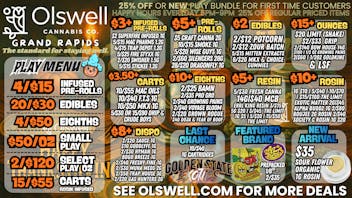Olswell Cannabis Co OLSWELL IS THANKFUL FOR DEALS! 11.14-11.16