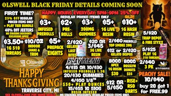 Olswell Cannabis Co 🦉Prep For Black-Friday at Olswell Cannabis Co. 🤠