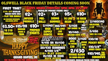 Olswell Cannabis Co Olswell Grand Rapids, Weekend DEALS!