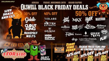 Olswell Cannabis Co OLSWELL GR, BLACK FRIDAY DEALS 11.26-12.1