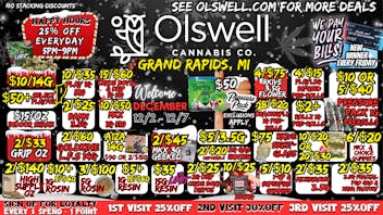 Olswell Cannabis Co OLSWELL GRAND RAPIDS, MI WEEKLY DEALS!