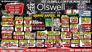 Olswell Cannabis Co OLSWELL GRAND RAPIDS, MI WEEKLY DEALS!
