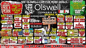 Olswell Cannabis Co - Kalkaska Olswell, Kalkaska. Weekend Deals!🦉❄️