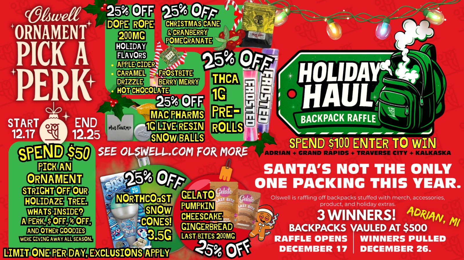 Olswell Cannabis Co OLSWELL CANNABIS CO, ADRIAN MI🎄