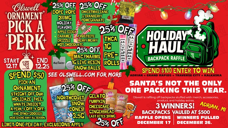 Olswell Cannabis Co OLSWELL CANNABIS CO, ADRIAN MI🎄