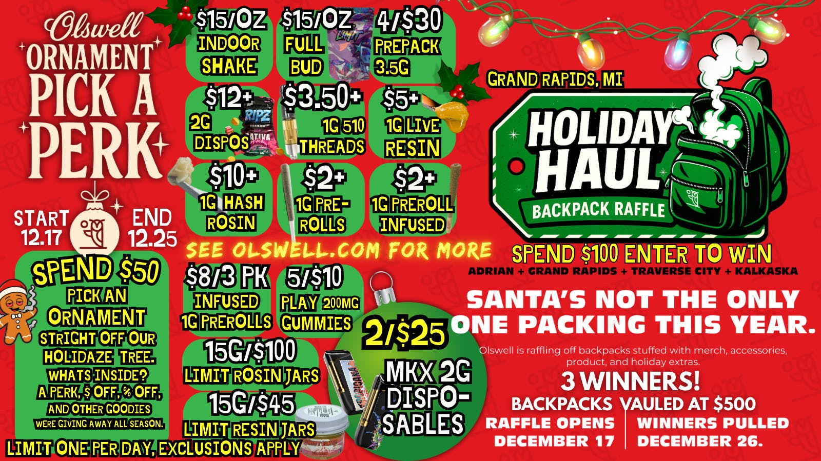 Olswell Cannabis Co OLSWELL GRAND RAPIDS, MI LIVE DEALS!