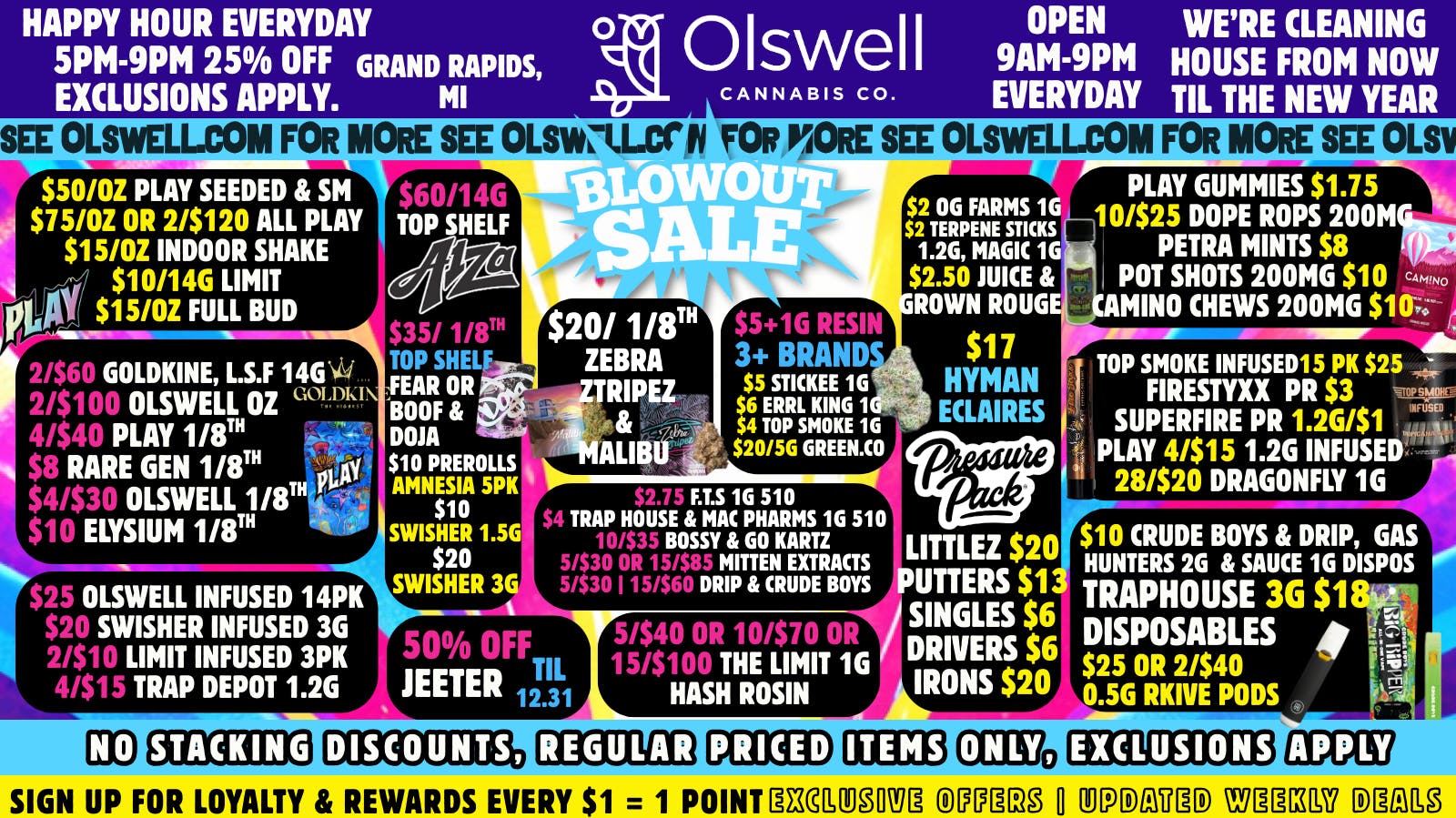 Olswell Cannabis Co Olswell, Grand Rapids End Of The Year SALES!