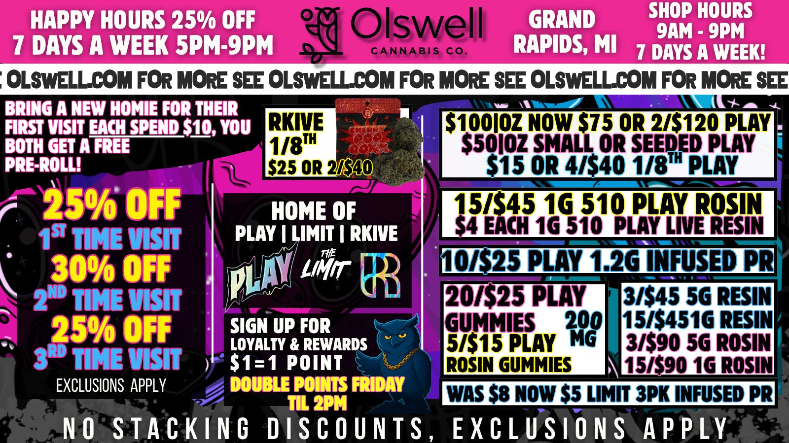 Olswell Cannabis Co OLSWELL, GRAND RAPIDS NEW YEARS DEALS!