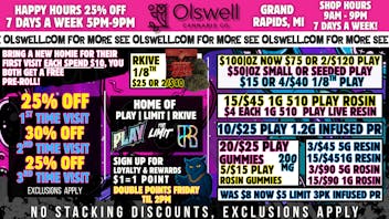 Olswell Cannabis Co OLSWELL, GRAND RAPIDS NEW YEARS DEALS!