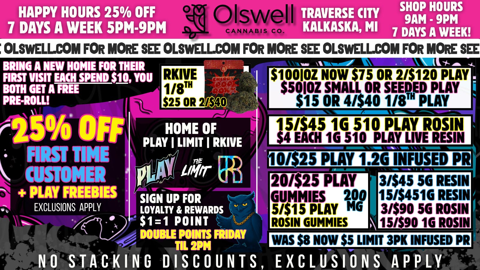 Olswell Cannabis Co - Kalkaska OLSWELL CANNABIS CO, NEW YEARS DEALS!