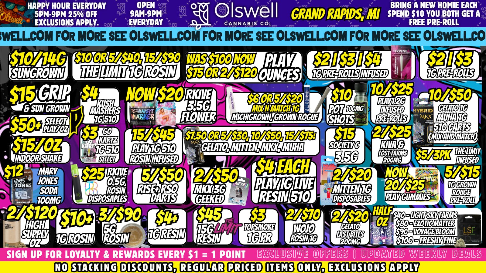 Olswell Cannabis Co OLSWELL, GRAND RAPIDS LIVE DEALS 01/15-01/18
