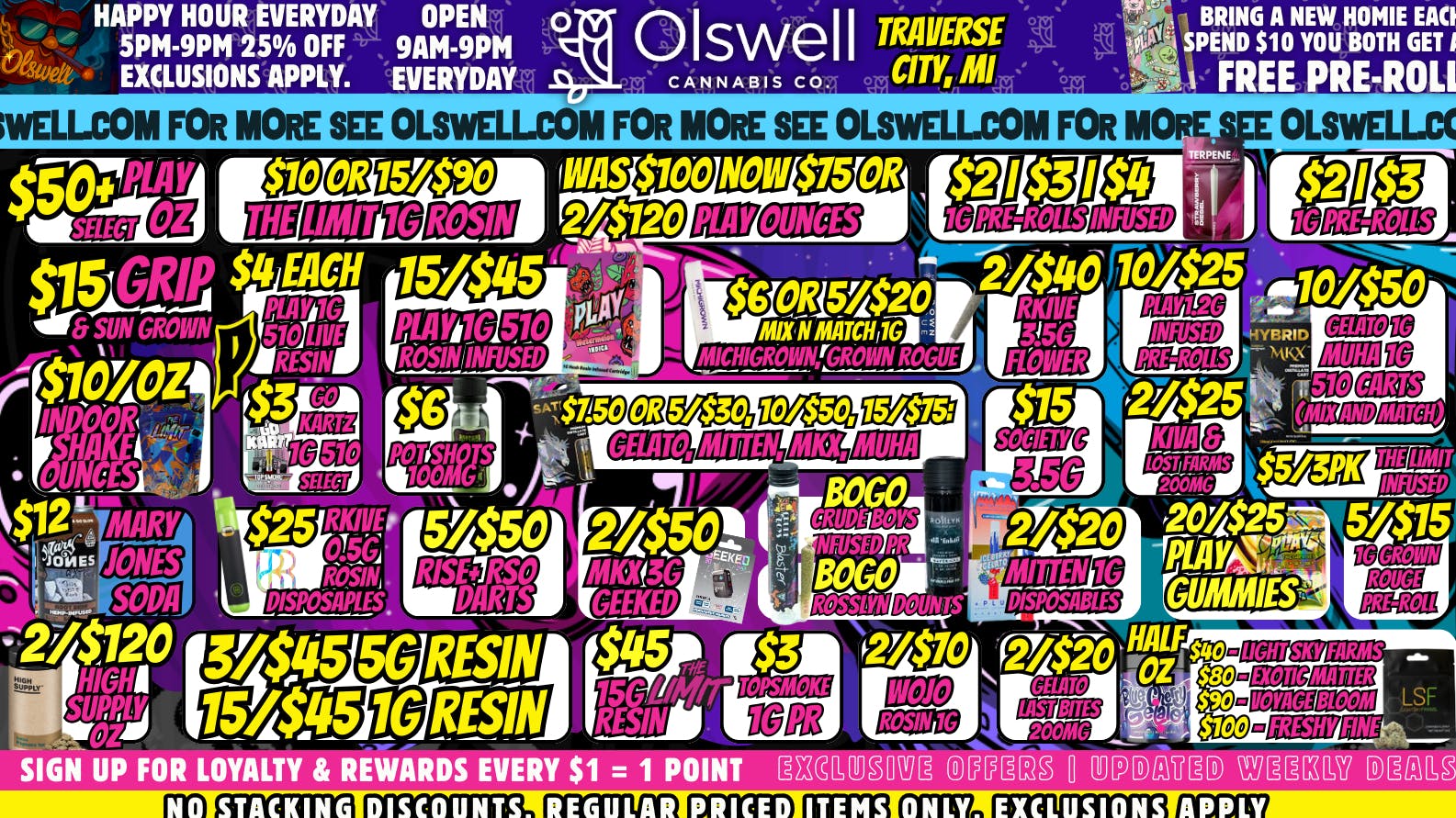 Olswell Cannabis Co OLSWELL, TRAVERSE CITY LIVE DEALS 01/15-01/18
