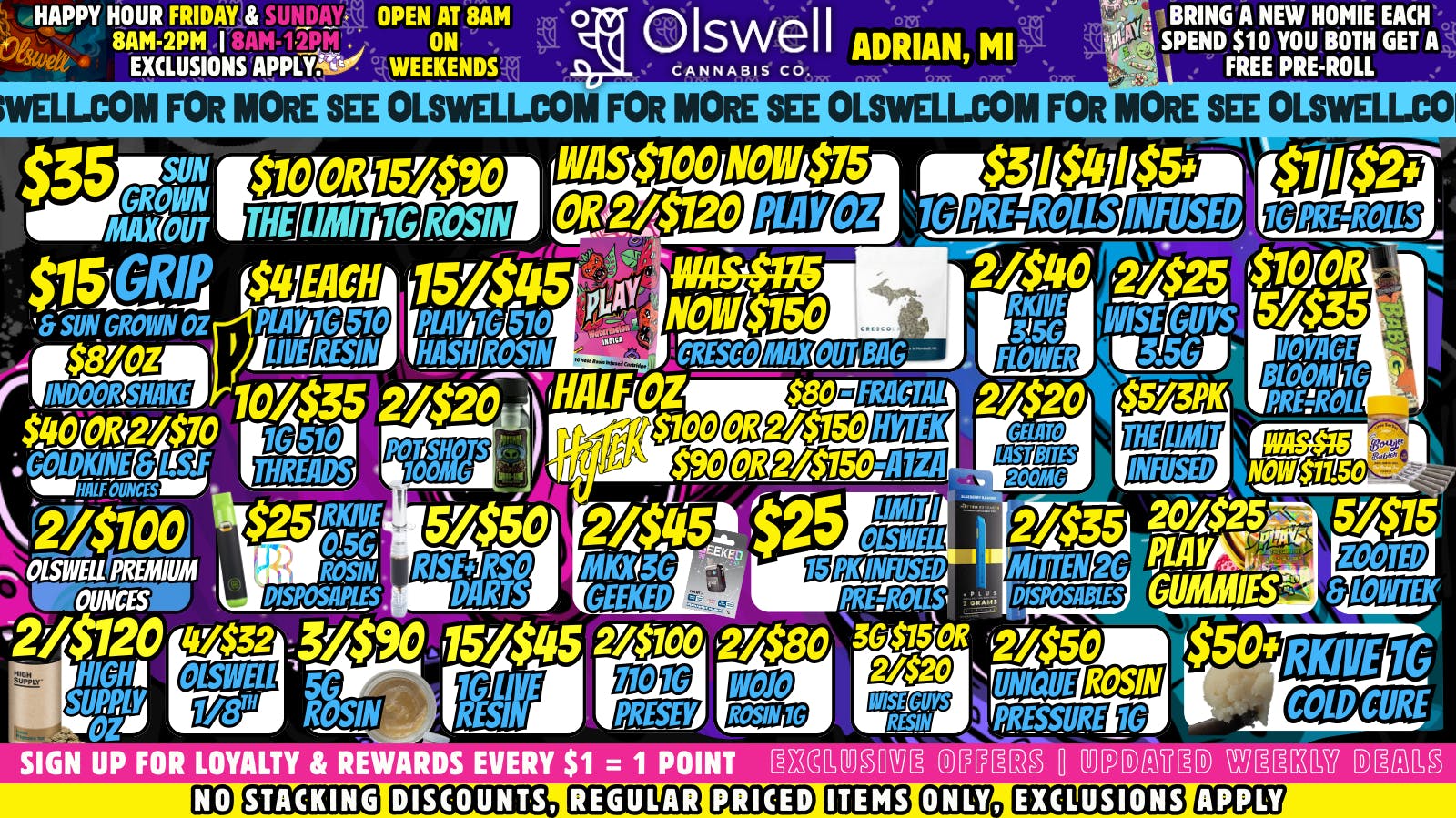 Olswell Cannabis Co OLSWELL WEEKLY LIVE DEALS | SHOP NOW!