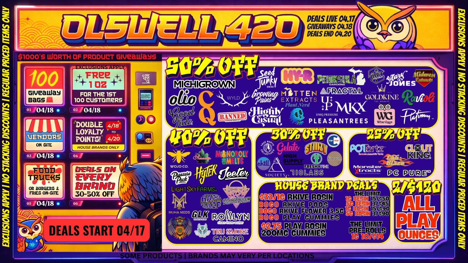 Olswell Cannabis Co 🔥🦉OLSWELL, GRAND RAPIDS 420 DEALS - START 04/17