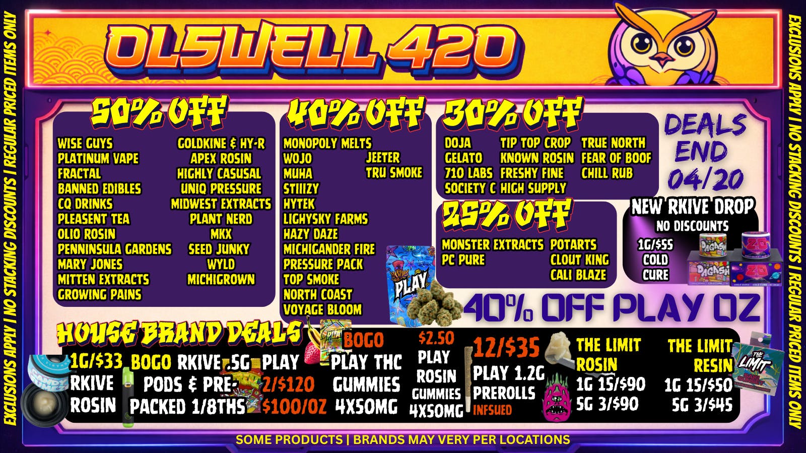 Olswell Cannabis Co 🔥🦉OLSWELL, GRAND RAPIDS 420 DEALS - START 04/17