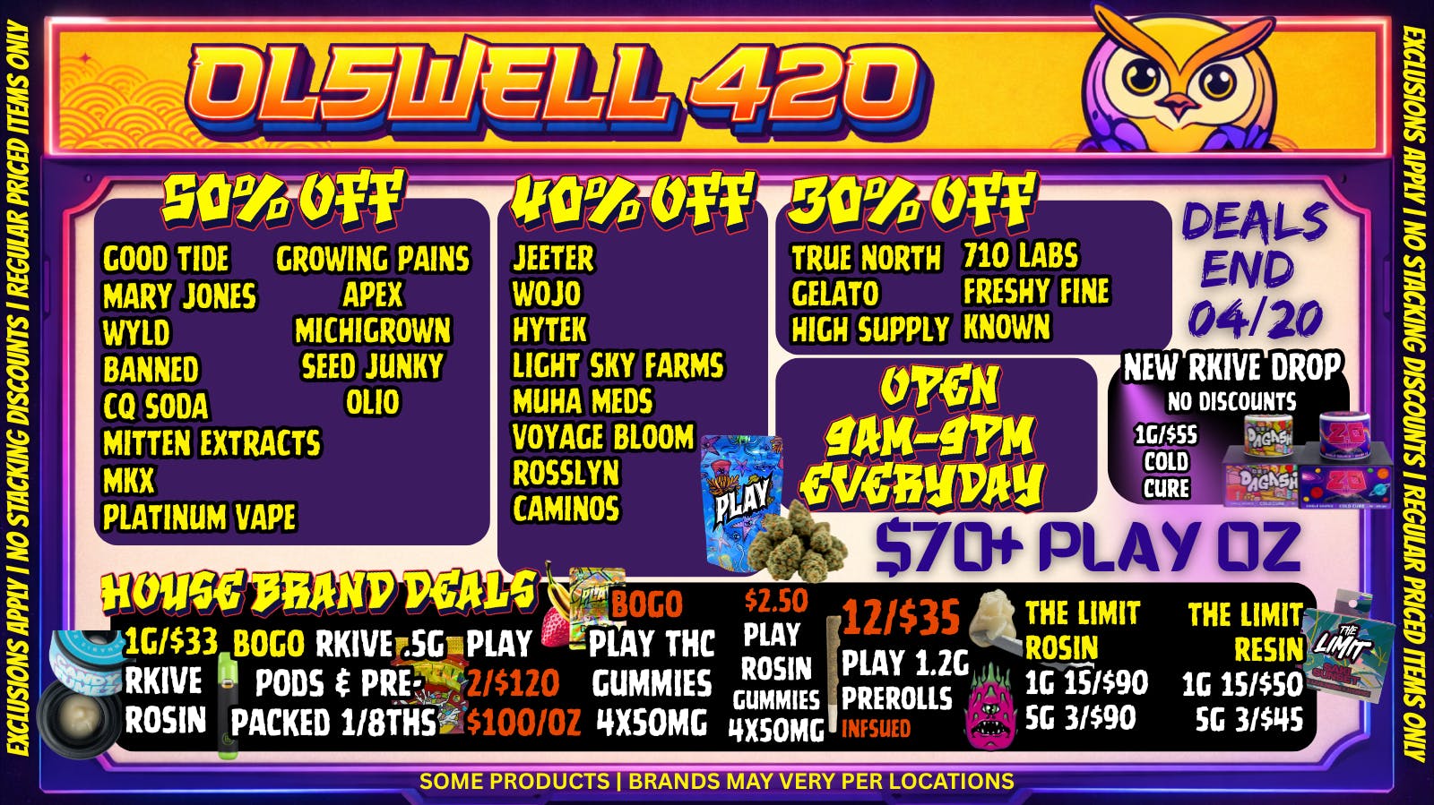 Olswell Cannabis Co 🦉🔥OLSWELL 420 DEALS LIVE NOW🎴