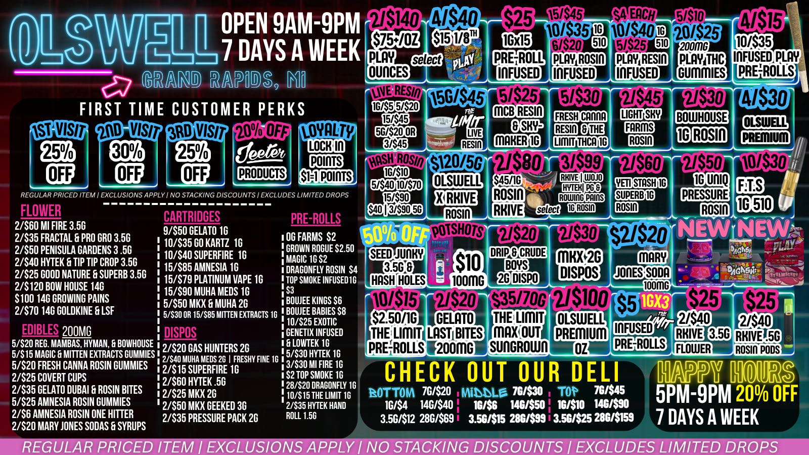 Olswell Cannabis Co Olswell, Grand Rapids Weekend DEALS!