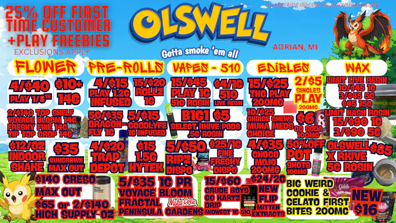 Olswell Cannabis Co Wild deals across every category, SHOP OLSWELL!🦉