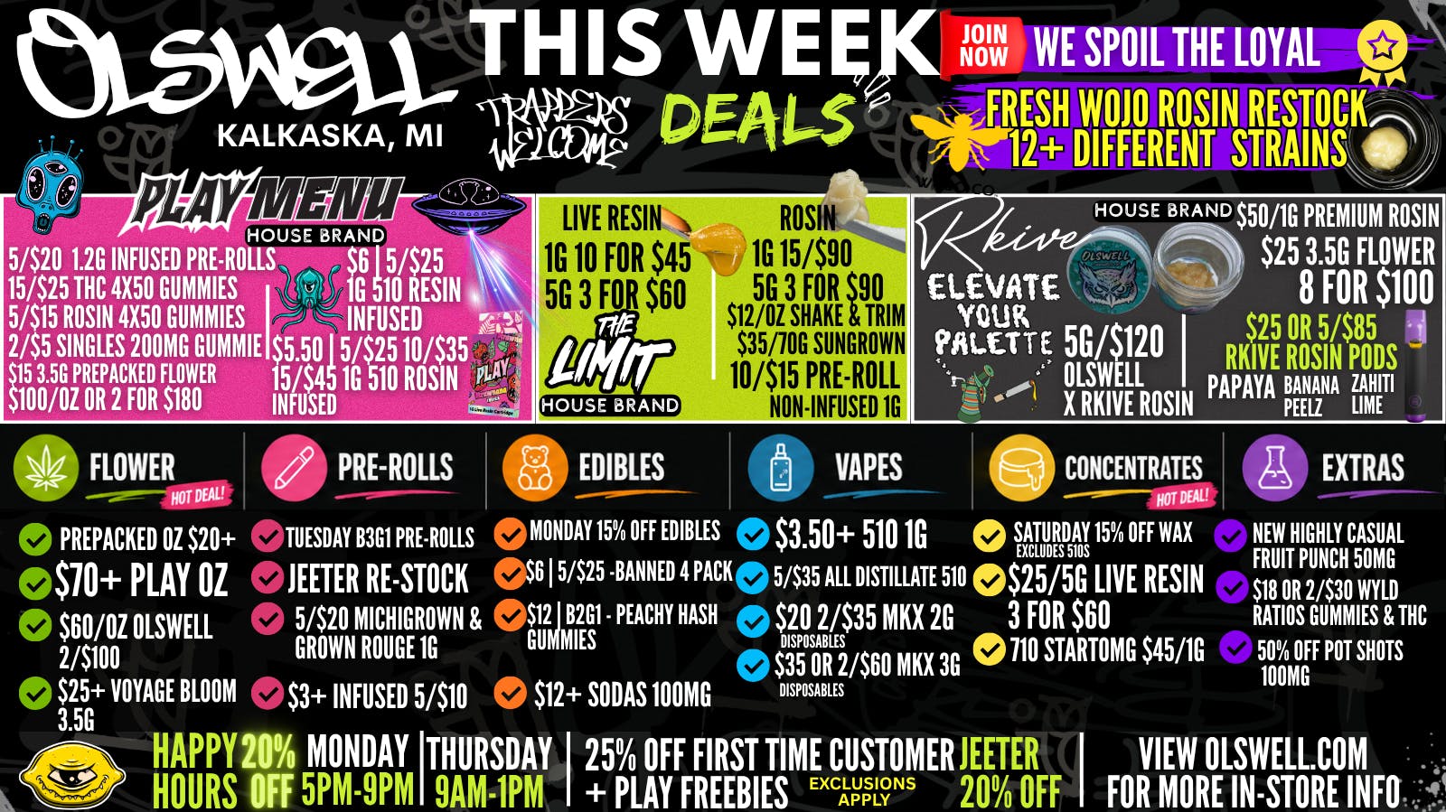 Olswell Cannabis Co - Kalkaska BEST PRICES FOR ROSIN AIO AT OLSWELL, KALKASKA