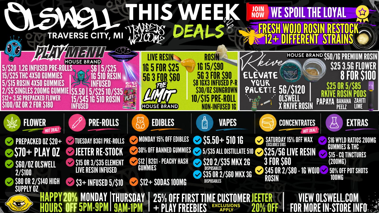 Olswell Cannabis Co BEST PRICES FOR AIO IN TRAVERSE CITY AT OLSWELL