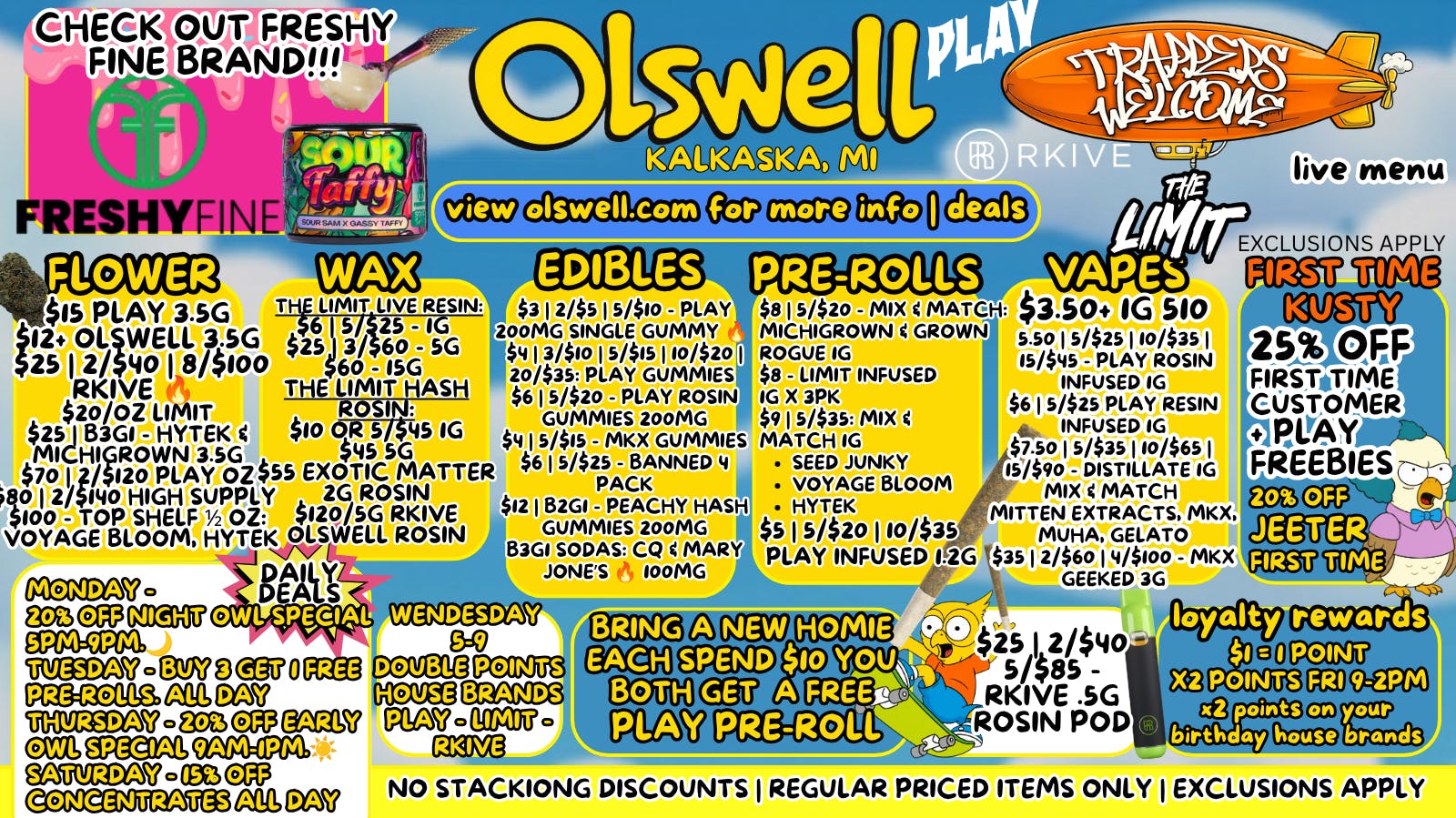 Olswell Cannabis Co - Kalkaska D’OH! THAT’S CHEAP | SHOP OLSWELL