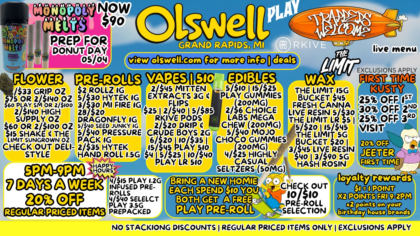 Olswell Cannabis Co D’OH! THAT’S CHEAP | SHOP OLSWELL GRAND RAPIDS, MI