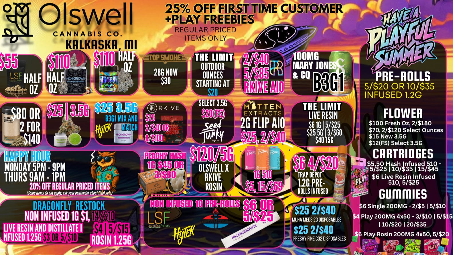 Olswell Cannabis Co - Kalkaska OLSWELL KALKASKA | CONCERT GIVEAWAY & DEALS