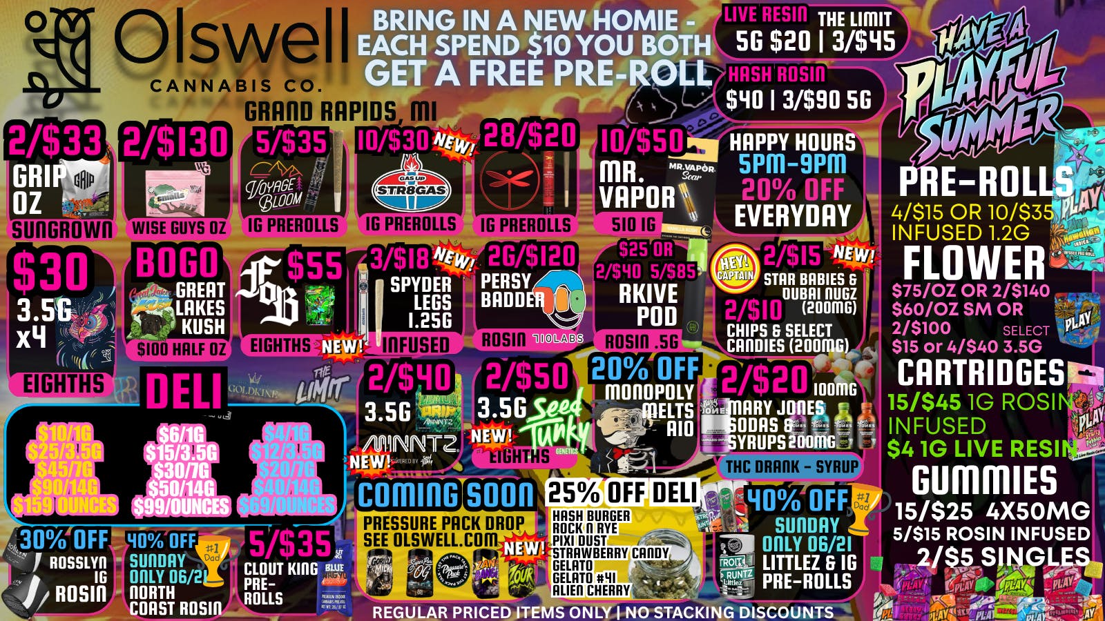 Olswell Cannabis Co OLSWELL GRAND RAPIDS LIVE JUNE DEALS🔥🔥