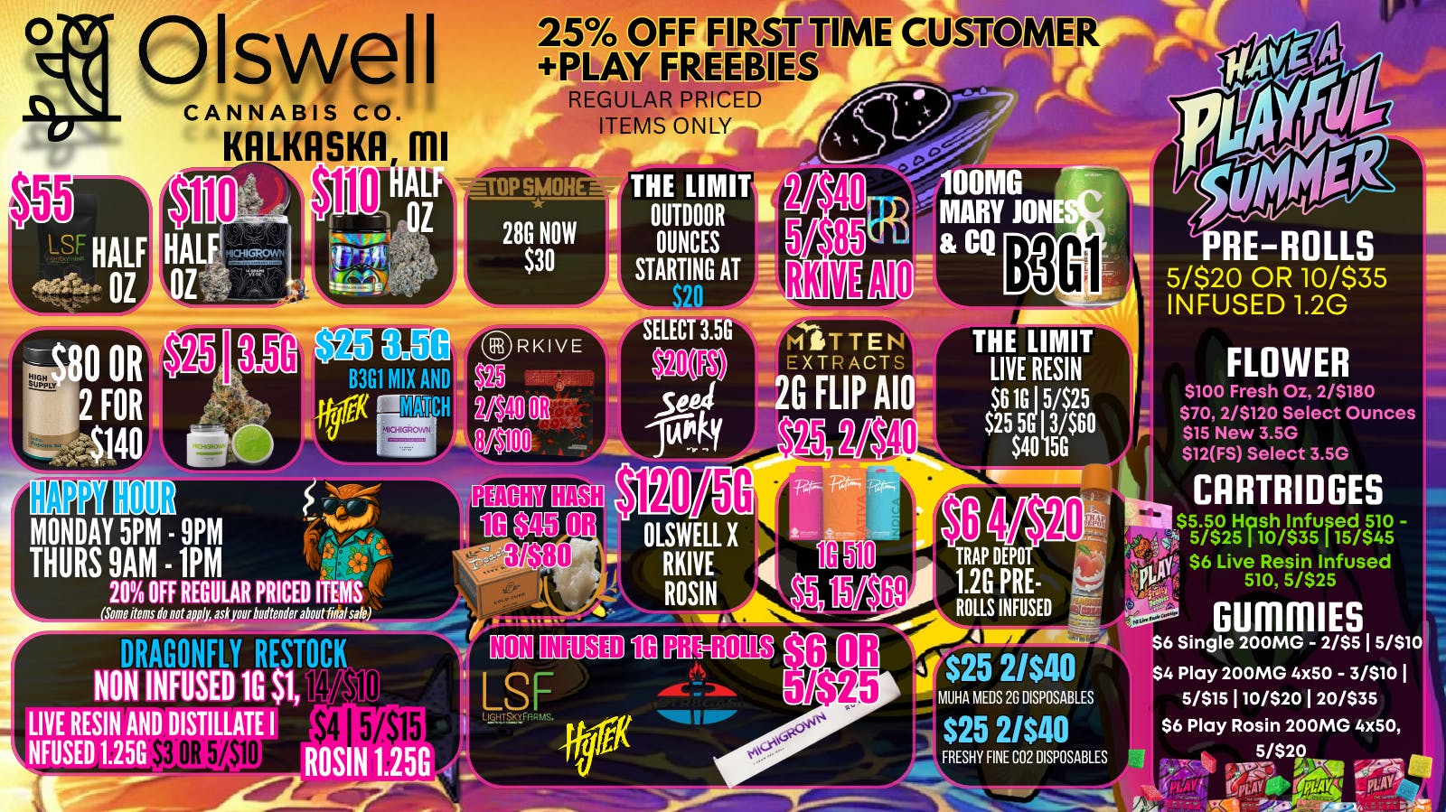 Olswell Cannabis Co - Kalkaska OLSWELL KALKASKA | CONCERT GIVEAWAY & DEALS