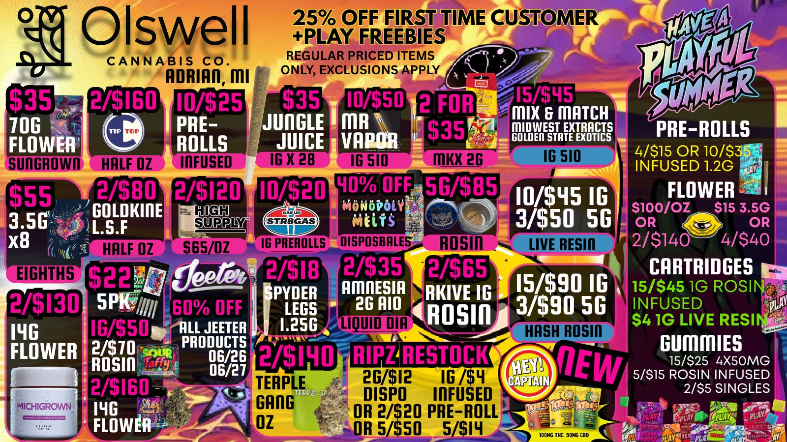 Olswell Cannabis Co BUNDLE & SAVE AT OLSWELL, ADRIAN MI