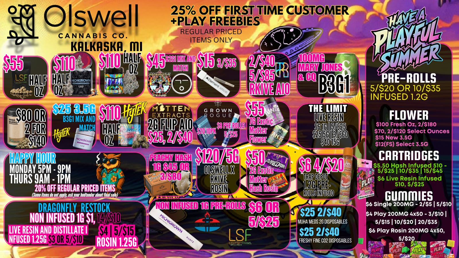 Olswell Cannabis Co - Kalkaska OLSWELL KALKASKA | CONCERT GIVEAWAY & DEALS