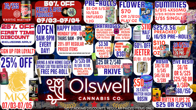 Olswell Cannabis Co - Kalkaska 🦉YOUR STASH STARTS HERE AT OLSWELL, KALKASKA!